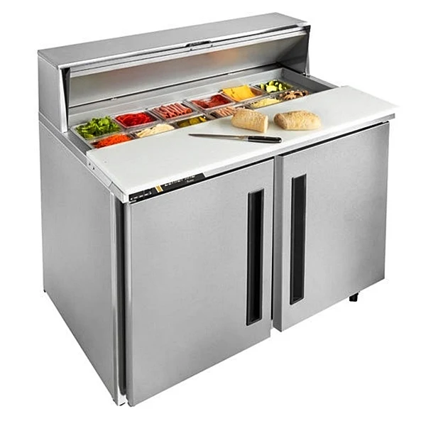 48" Centerline by Traulsen 2 Solid Doors Sandwich/Salad Prep Table CLPT-4812-SD-LR - Image 3