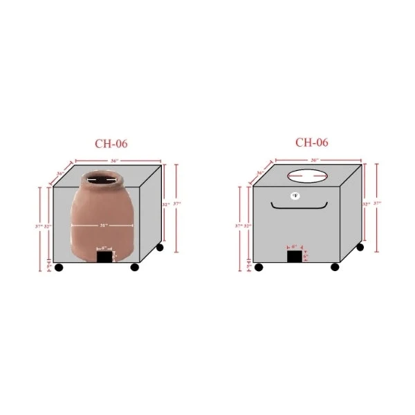 36" Morni Charcoal Operated Tandoori Oven CH-06 - Image 3