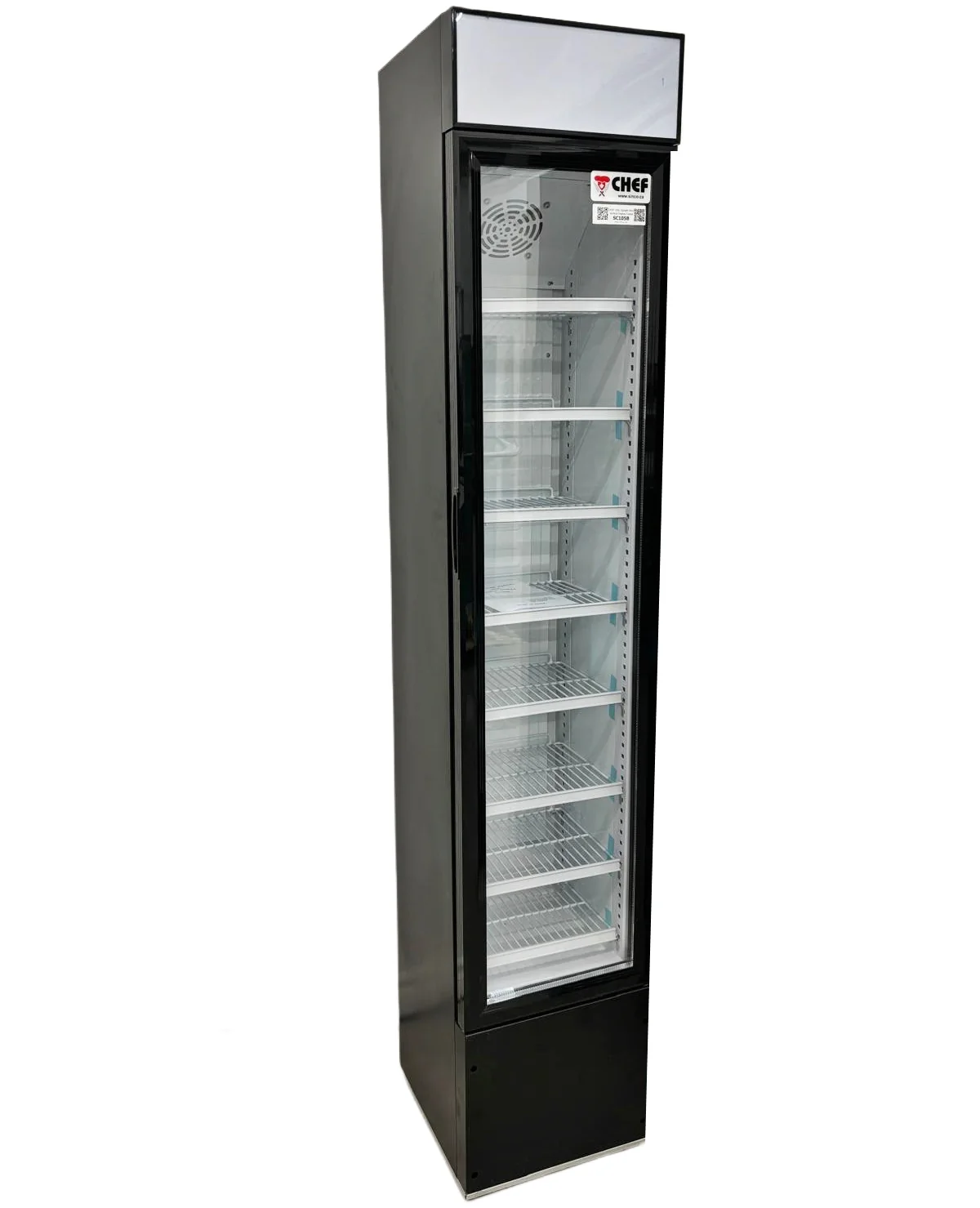 CHEF 14'' Upright Slim Display Cooler – 105L Capacity – SC105B - Image 3