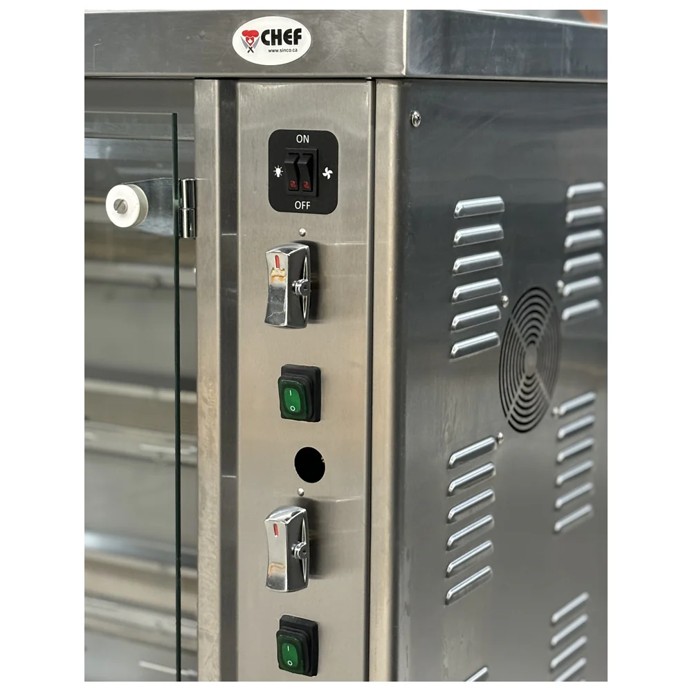 CHEF 47″ Countertop Natural Gas Rotisserie, 5 Spits, 20 Chicken Capacity, KJ-5 - Image 4