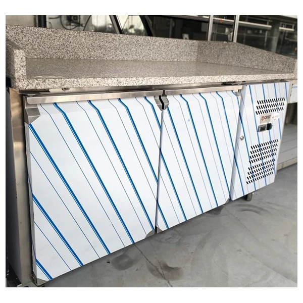 59'' CHEF Double Door Marble Top Prep Table PZ-2600TN - Image 4