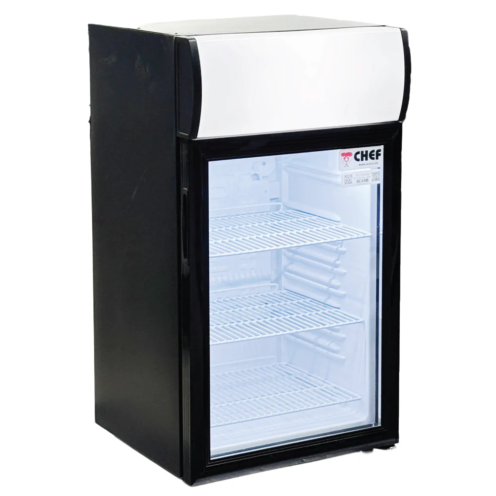 CHEF 13'' Countertop Glass Door Mini Display Beverage Cooler 21L Capacity, SC21B - Image 4