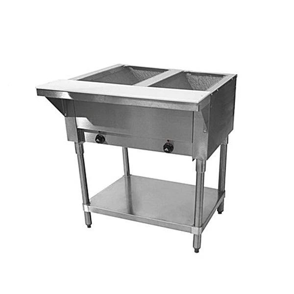 CHEF Electric Two Pan Steam Table with Sneeze Guard HN-2-240-S - Image 2