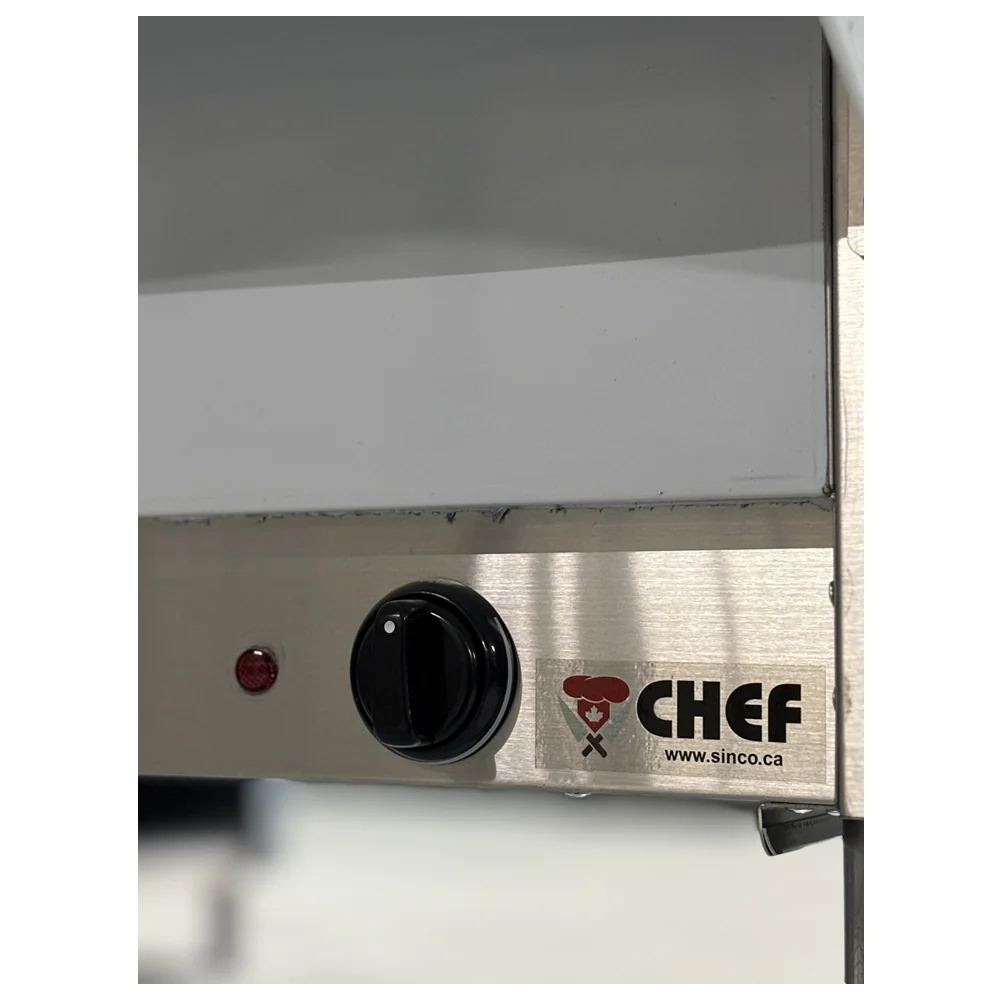 CHEF Electric Three Pan Steam Table with Sneeze Guard HN-3-240-S - Image 3