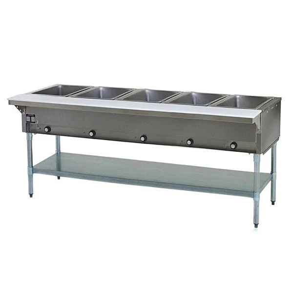 CHEF Electric Five Pan Steam Table with Sneeze Guard HN-5-240-S - Image 2