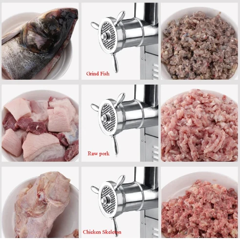 CHEF Heavy Duty Electric Stainless Steel Meat Grinder 551LBS Capacity, TK-22 - Image 6