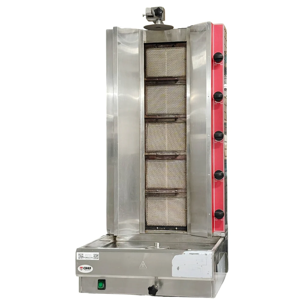 CHEF Shawarma Machine 5 Burner Natural Gas Used FOR02292 - Image 2