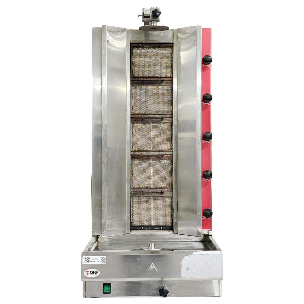 CHEF Shawarma Machine 5 Burner Natural Gas Used FOR02292 - Image 3