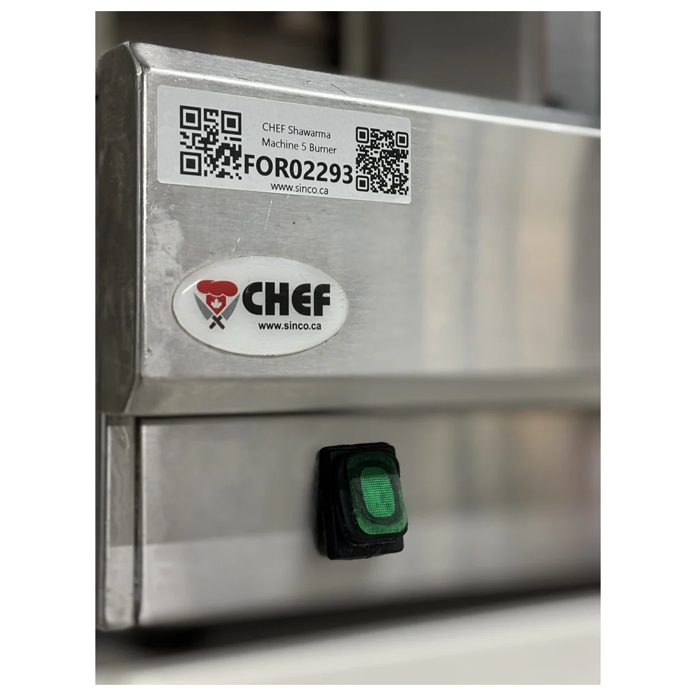 CHEF Shawarma Machine 5 Burner Natural Gas Used FOR02292 - Image 6