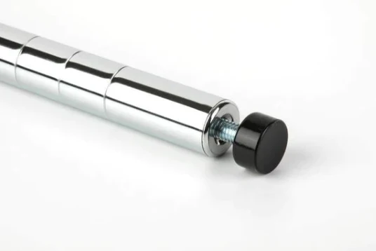 Chrome/Black Epoxy Wire Shelf Poles (Set of 4) - Various Sizes - Image 2