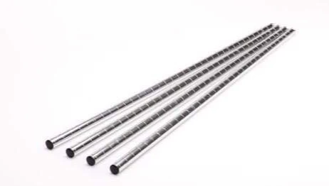 Chrome/Black Epoxy Wire Shelf Poles (Set of 4) - Various Sizes - Image 4