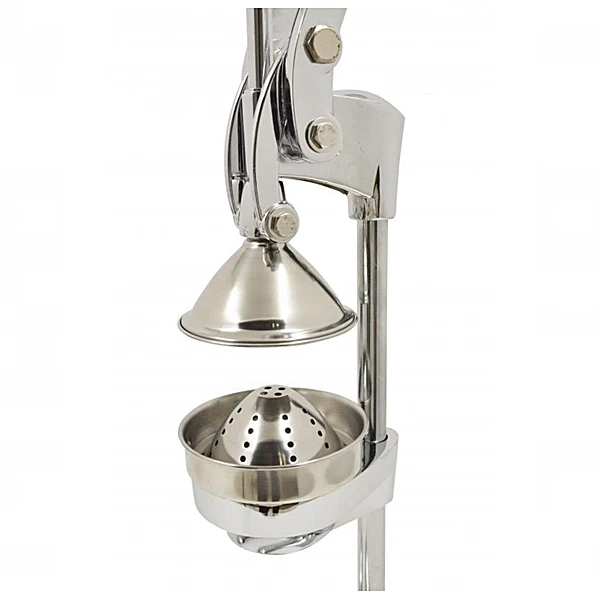 Omcan Manual Chrome Juice Extractor with 5” Cutter Plate Diameter 23575 - Image 3