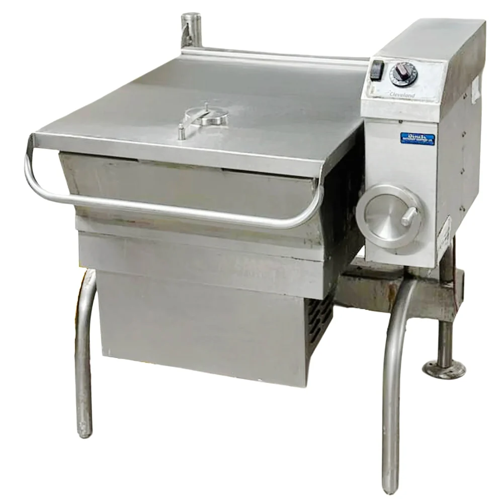 Cleveland 37.8" Natural Gas 30 Gallon PowerPan Open Base Tilt Skillet Used FOR02374