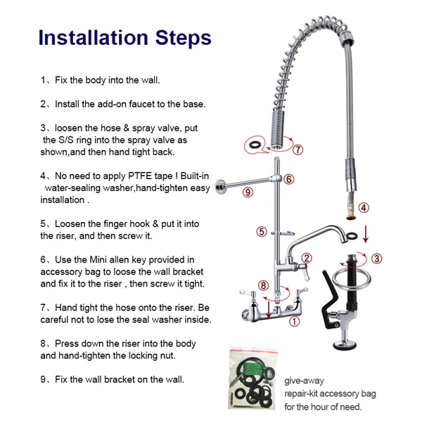 Commercial Pre-Rinse Faucet MS-5803-1P - Image 3