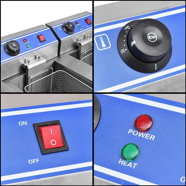Countertop Electric Fryer 20L with 2 Tank JI-101 - Image 4