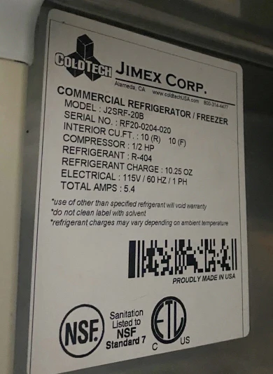 Double Solid Door Cooler/Freezer Combo Used FOR01982 - Image 5
