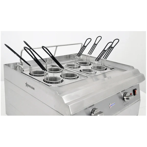 Omcan Double Tank Electric Pasta Cooker with Two 9L Capacity 41883 - Image 2