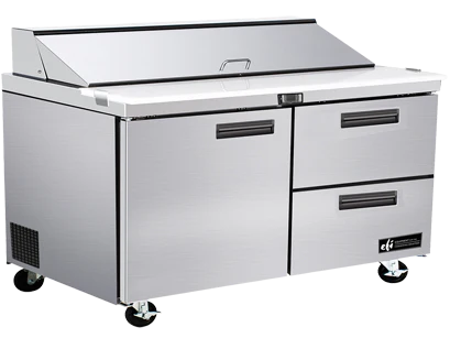 EFI 60″ Sandwich Prep Refrigerator With 1 Door & 2 Drawers CSDW2-60VC