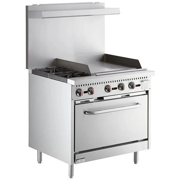 EFI 36″ Propane Range With 24″ Griddle RCTRS-24G-2B-P