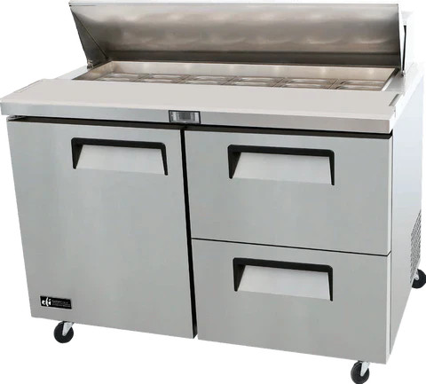 EFI 48.2" Refrigerated Prep Table with One Door & Two Drawers CSDW2-48VC - Image 2