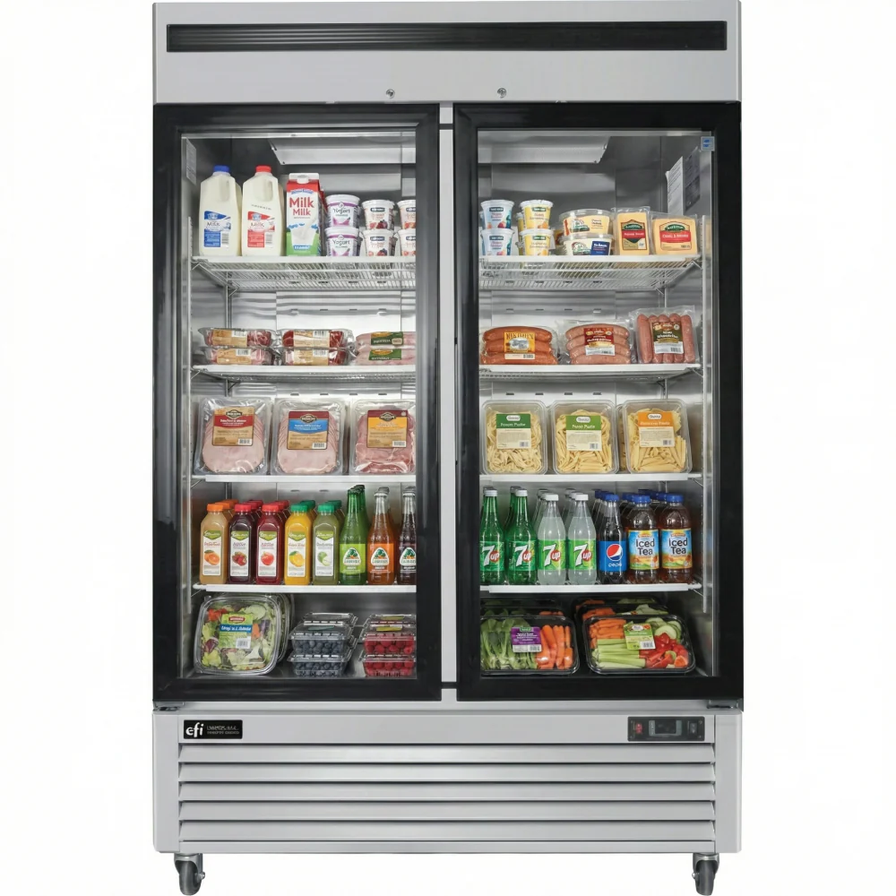 54″ EFI 2 Door Glass Reach In Cooler 44.8 Cu.Ft. C2-54GDSVC