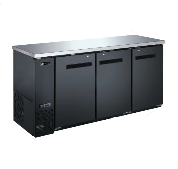 EFI 72″ 3 Door Solid Back Bar Refrigerator CBBDR3-72CC