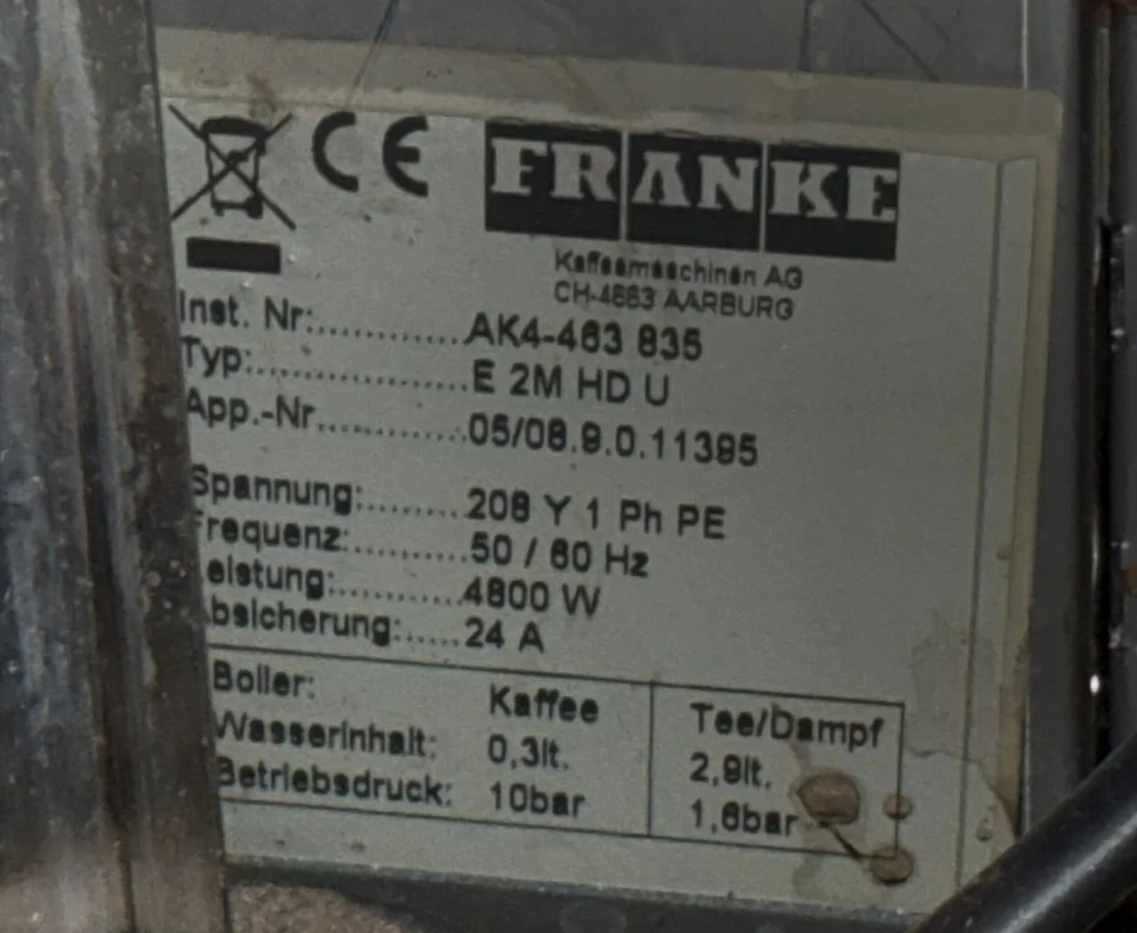Espresso Machine Automatic Franke Evolution Used FOR02095 - Image 6