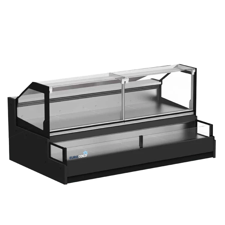 EuroCold 74" Meat and Deli Case Grab and Go Combined Serve + Self-Serve Remote Cooler DCCOQR-6 - Image 2