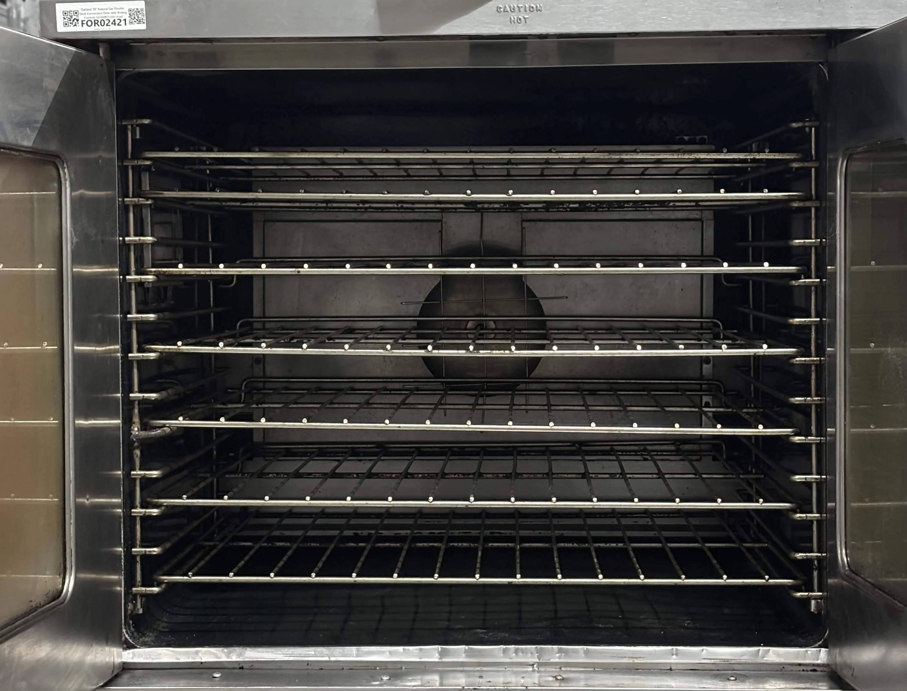 Garland 38" Natural Gas Double Deck Convection Oven with Analog Controls 60,000BTU/Hr Used FOR02421 - Image 5