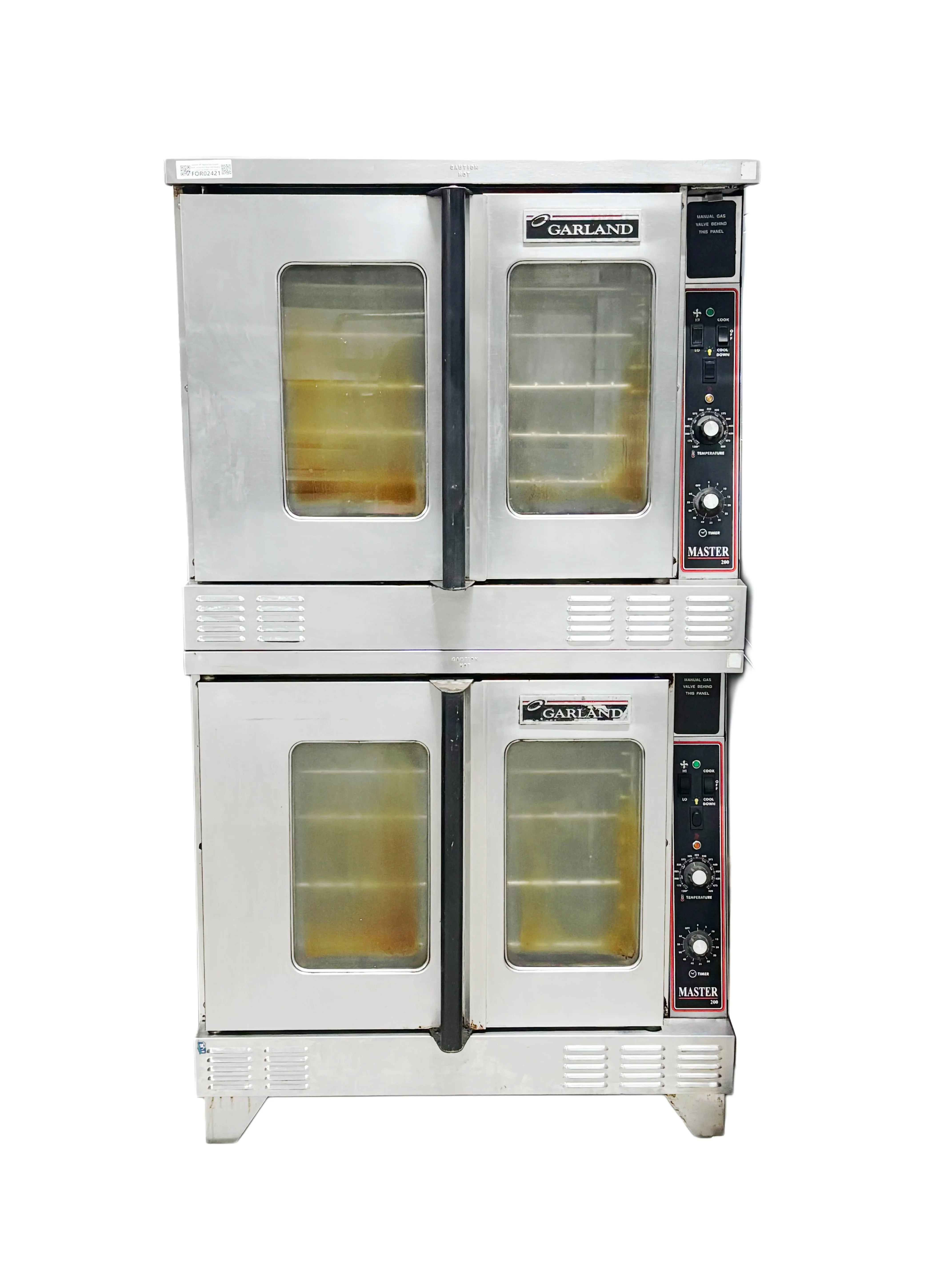 Garland 38" Natural Gas Double Deck Convection Oven with Analog Controls 60,000BTU/Hr Used FOR02421 - Image 6