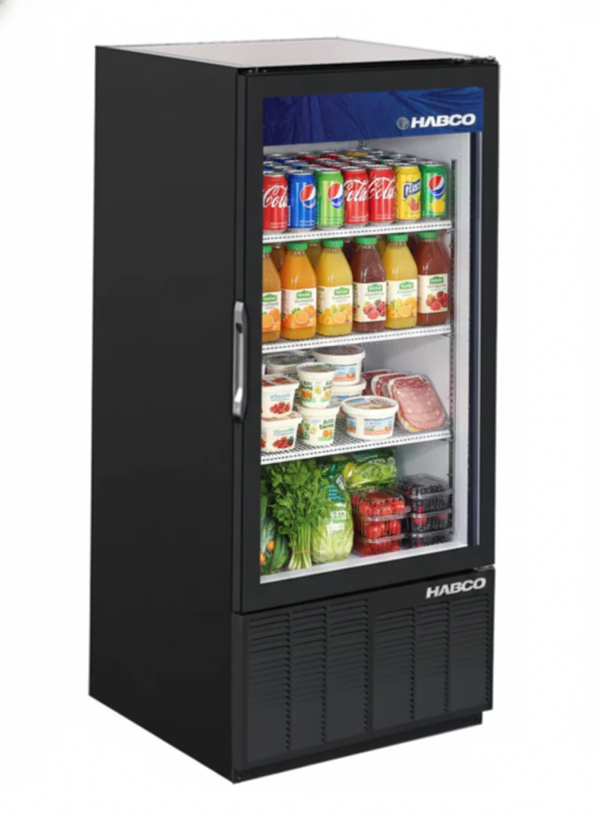 Habco 24" 3-Shelf Single Door Refrigerated Merchandiser ESM10HC