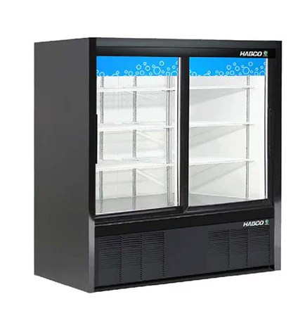 Habco 47" Wide 48" High 2 Sliding Door Glass Refrigerator Merchandiser ESM14SL48HC - Image 2