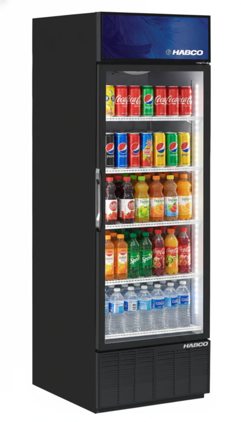 Habco ESM18HC 24" 5-Shelf Single Glass Door Refrigerated Merchandiser