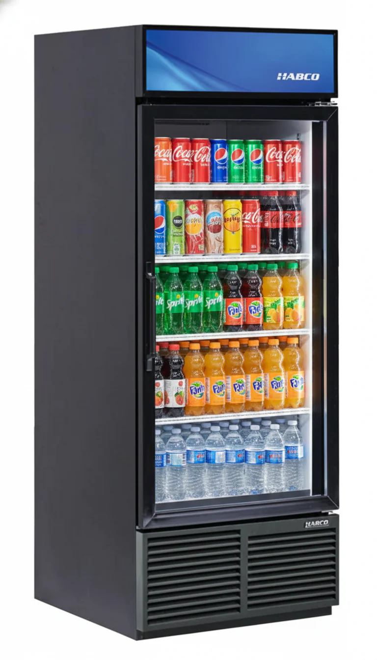 Habco ESM28HC 30" Wide 78" High 1 Swing Door Glass Refrigerator Merchandiser