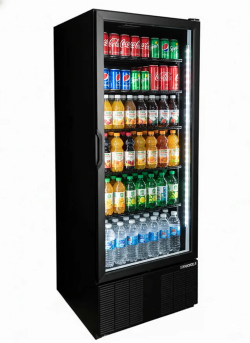 Habco ESM28HCTD-BLK 30" Wide 78" High 1 Swing Door Glass Refrigerator Merchandiser