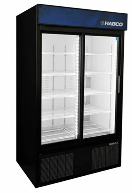 Habco ESM42HC 47" Wide 78" High 2 Sliding Door Glass Refrigerator Merchandiser - Image 2