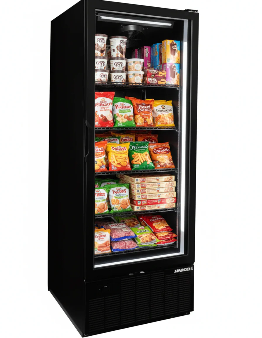 Habco Single Glass Swing Tall Door Merchandiser Freezer SF28HCBATDM