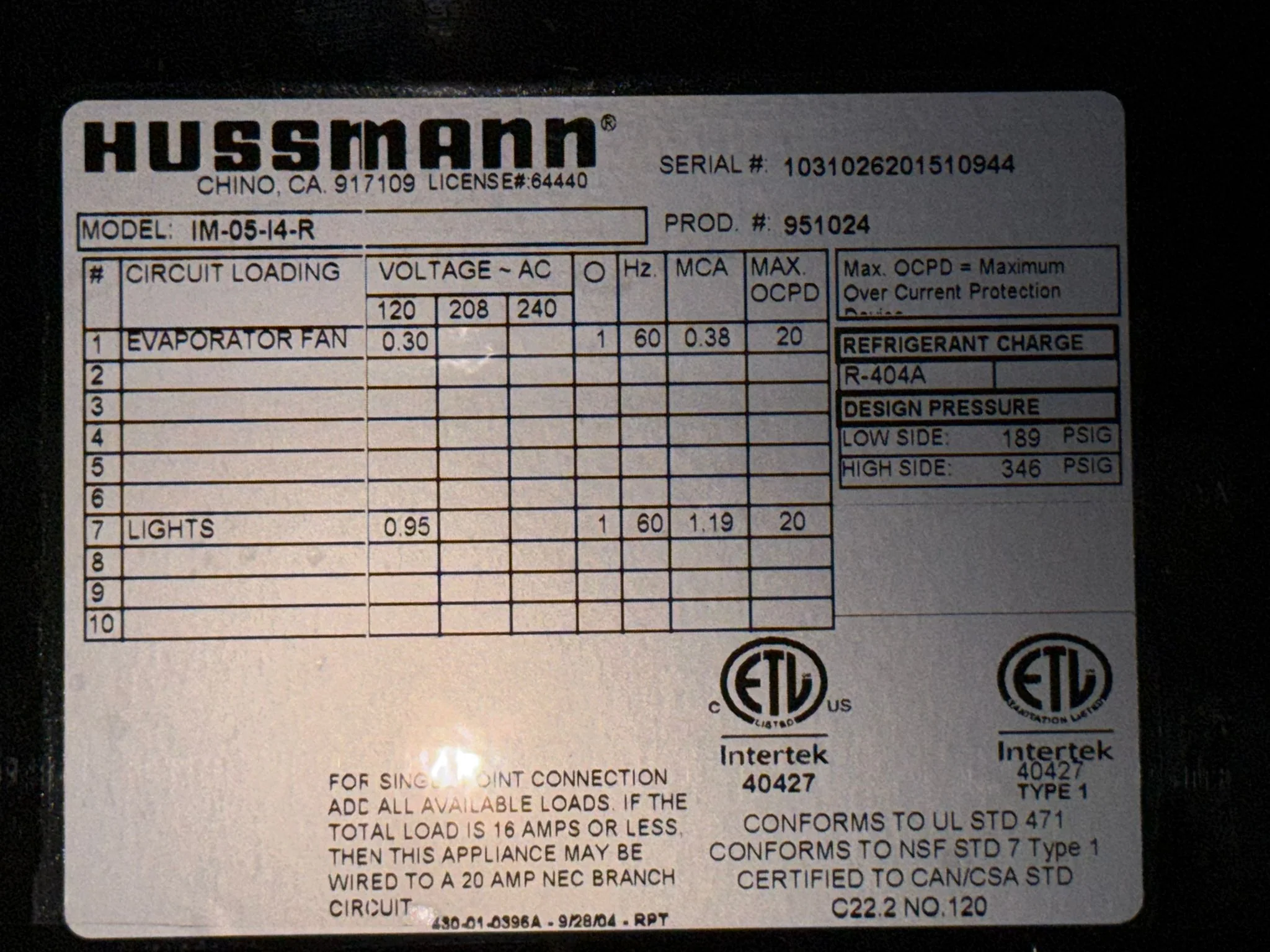 50'' Hussman Open Air Display Cooler Used FOR02179 - Image 6