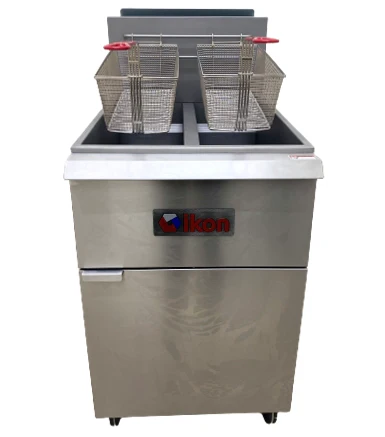 Ikon Natural Gas 40 lb. Capacity per Tank Split Tank Fryer - 120,000 BTU, IGF-40/40-2 NG - Image 2