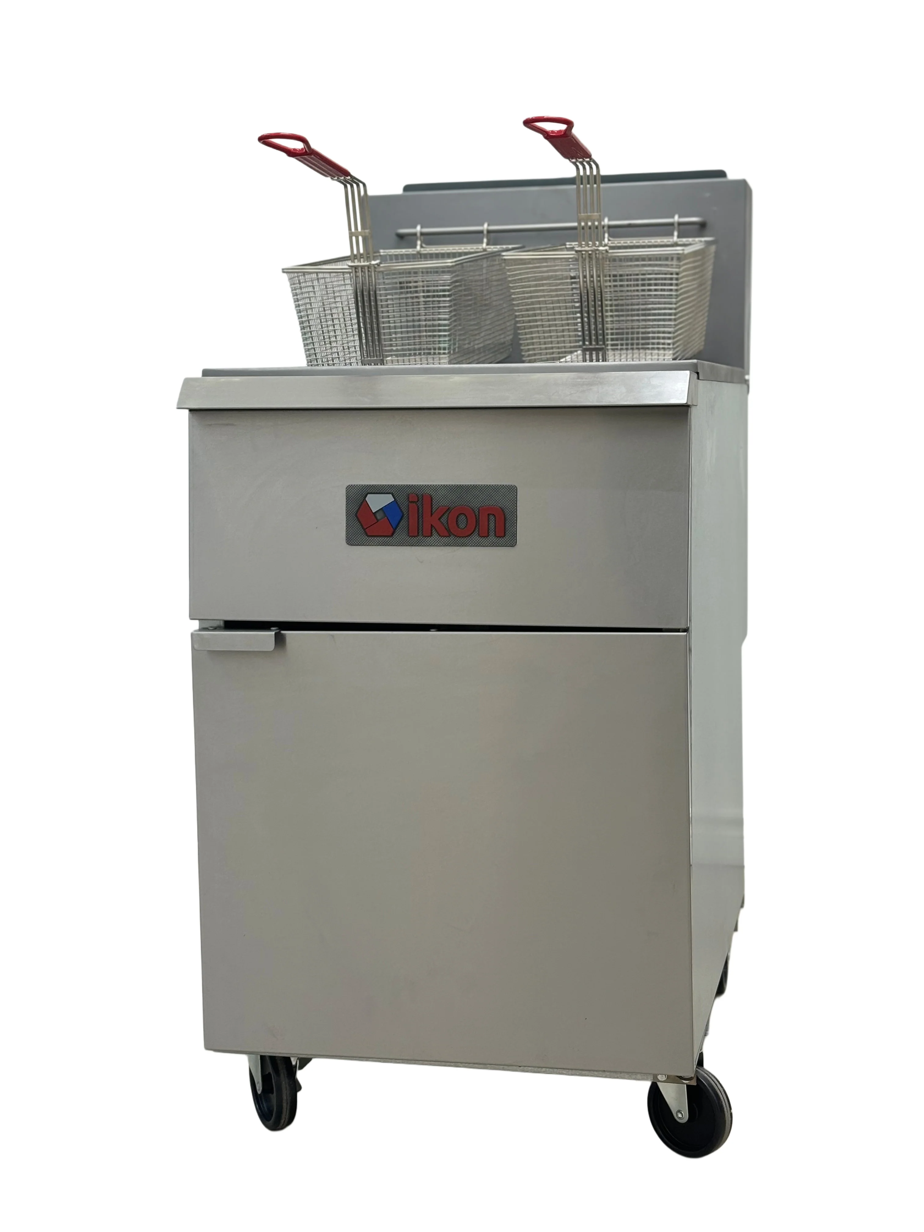 Ikon Natural Gas 40 lb. Capacity per Tank Split Tank Fryer - 120,000 BTU, IGF-40/40-2 NG - Image 3