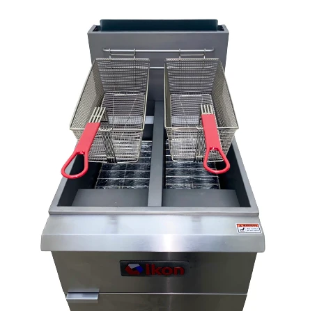 Ikon Natural Gas 40 lb. Capacity per Tank Split Tank Fryer - 120,000 BTU, IGF-40/40-2 NG - Image 6