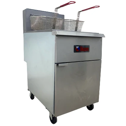Ikon Natural Gas 40 lb. Capacity per Tank Split Tank Fryer - 120,000 BTU, IGF-40/40-2 NG - Image 8