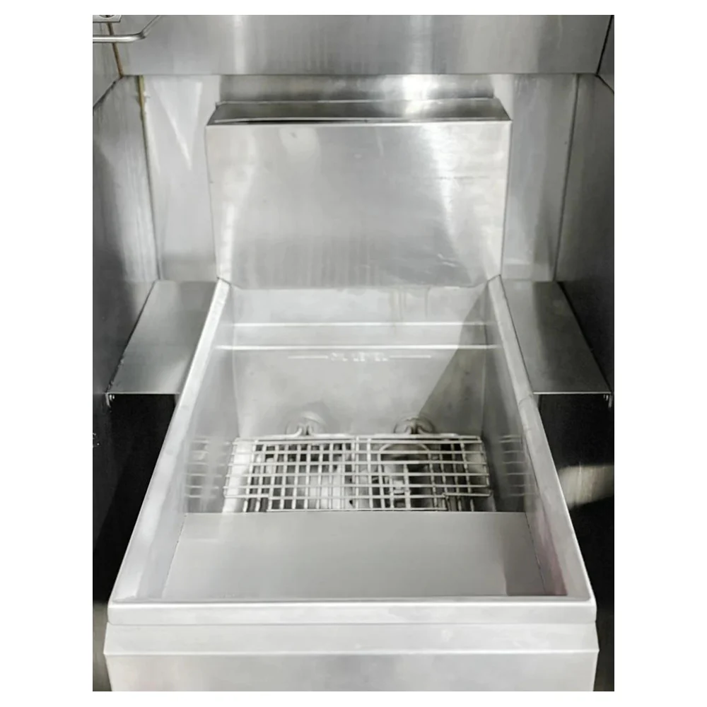 Imperial 40 Lb Electric Floor Fryer with Giles Free Standing Ventless Hood Used FOR02443 - Image 3