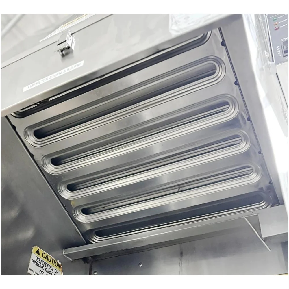Imperial 40 Lb Electric Floor Fryer with Giles Free Standing Ventless Hood Used FOR02443 - Image 5