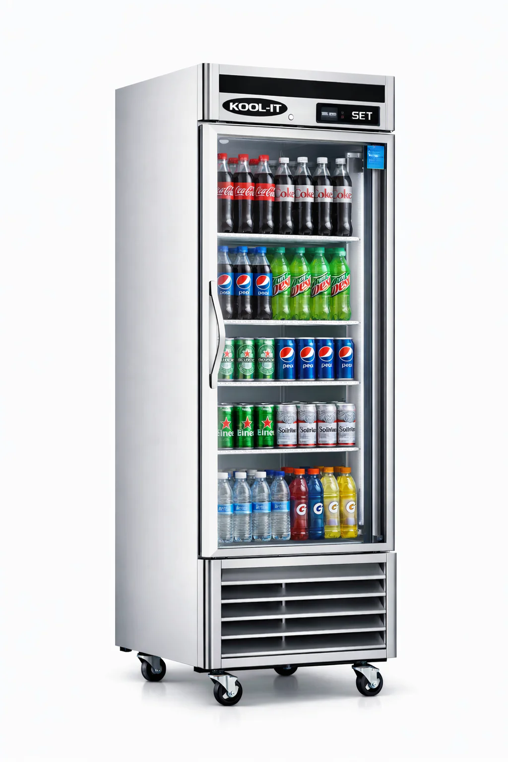 26.8" Kool-It Signature Single Glass Door Display Cooler 18.9 Cu.Ft., KBSR-1G