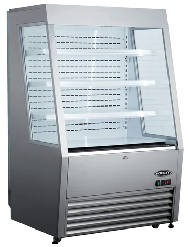 Kool-It 36.2" Grab and Go Open Air Cooler Display - 14 Cu. Ft. Capacity KOM-36 SS - Image 2