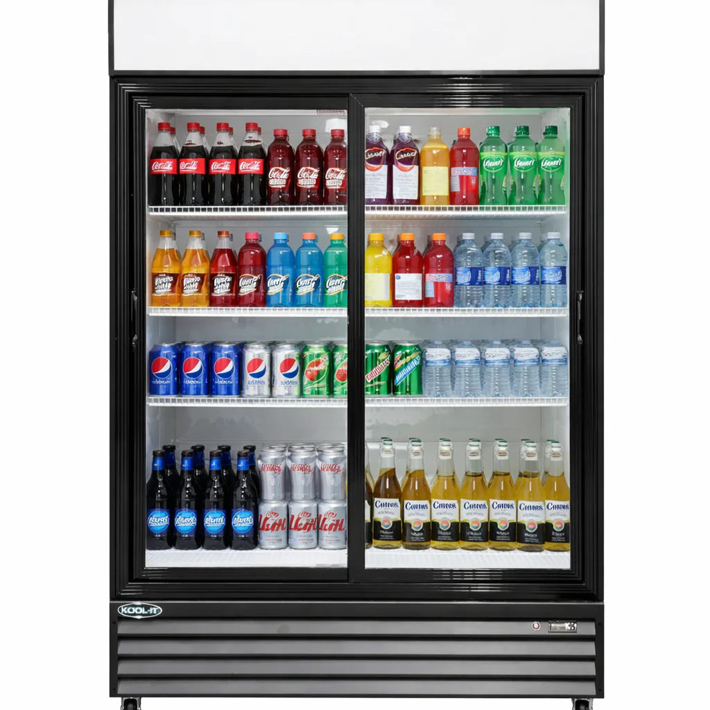 Kool-It 52" Double Sliding Glass Door Display Cooler 40.8 Cu. Ft. KSM-50