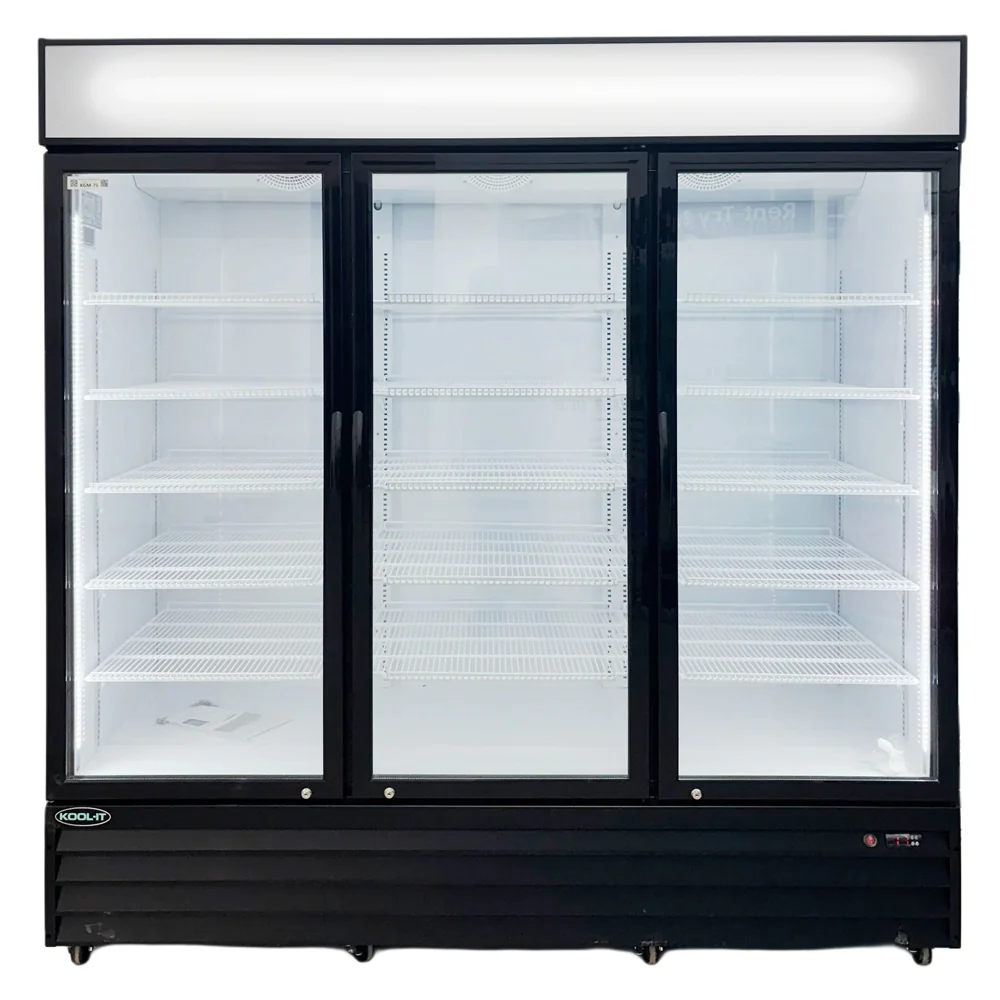 Kool-It 78" Triple Glass Door Display Commercial Cooler - 73 Cu. Ft. KGM-75 - Image 3
