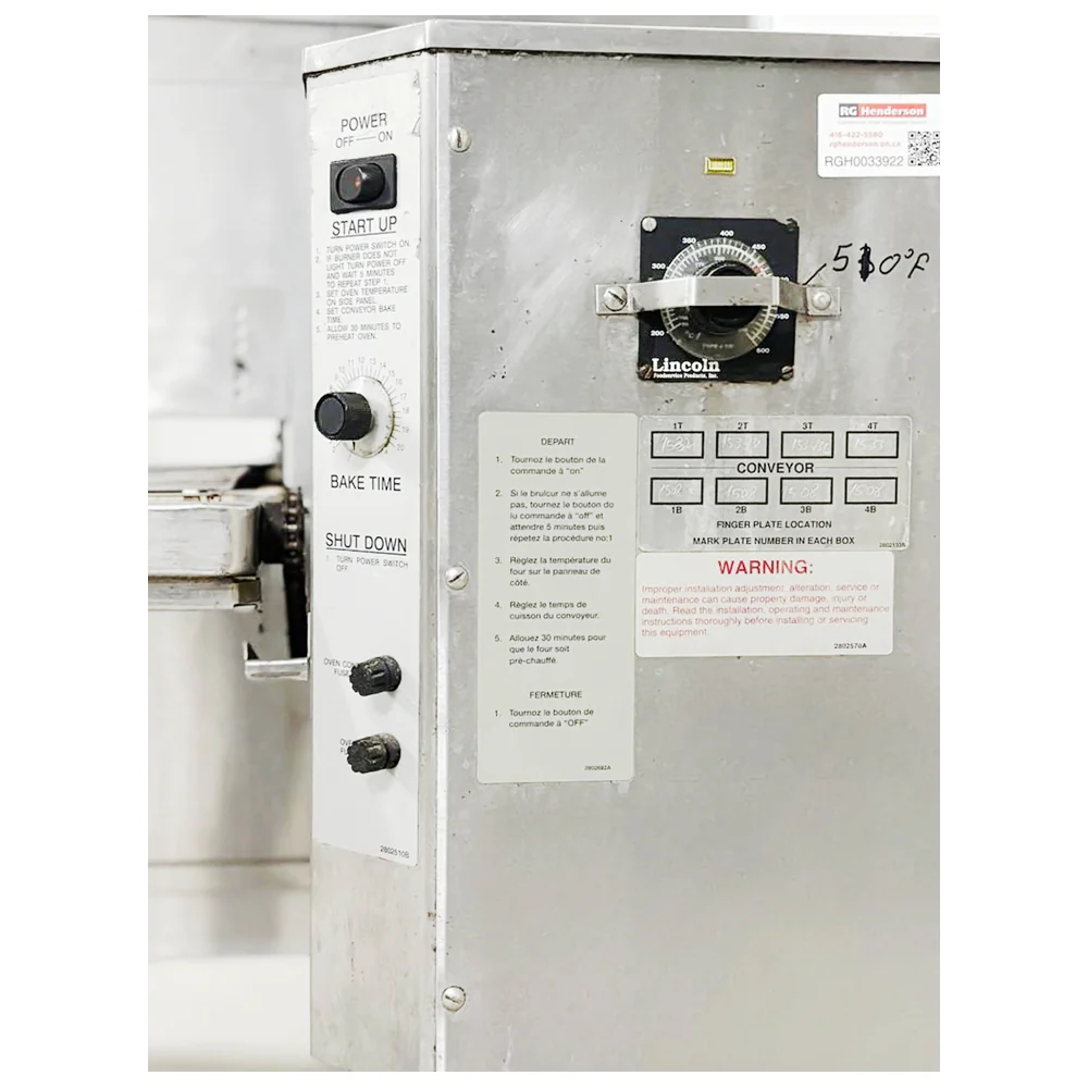 Lincoln 78" Single Deck Natural Gas Pizza Conveyor Oven 120,000BTU/Hr Used FOR02392 - Image 4
