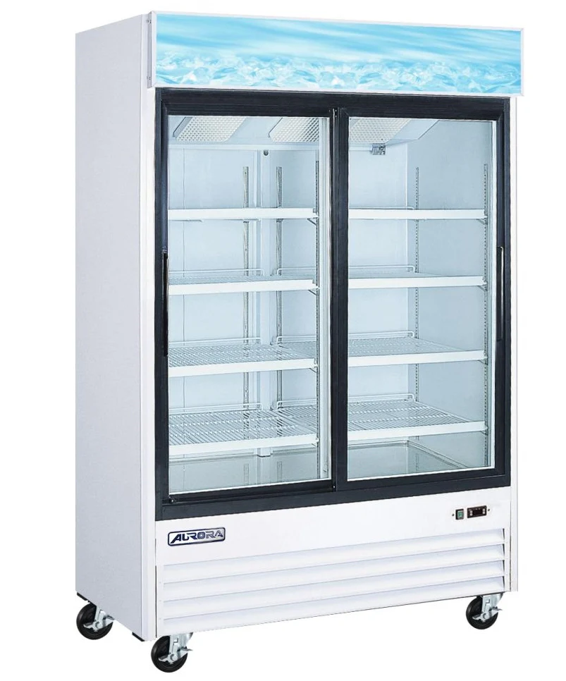Omcan Aurora 54″ Glass Door Refrigerator, 2 Doors with 45 Cu.Ft. 59032 - Image 2